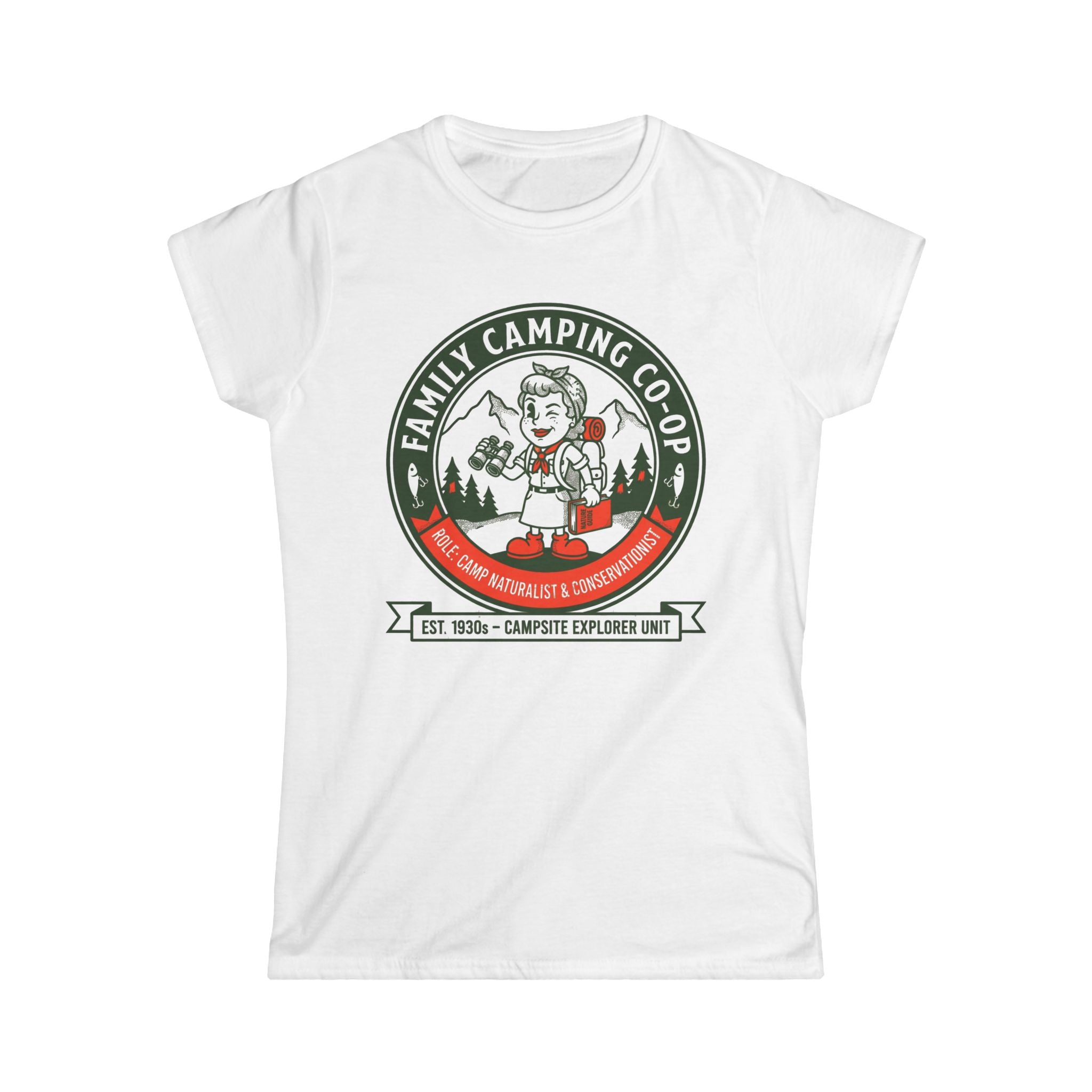 Family Camping Coop — Camp Naturalist & Conservationist Matching Women T-Shirt