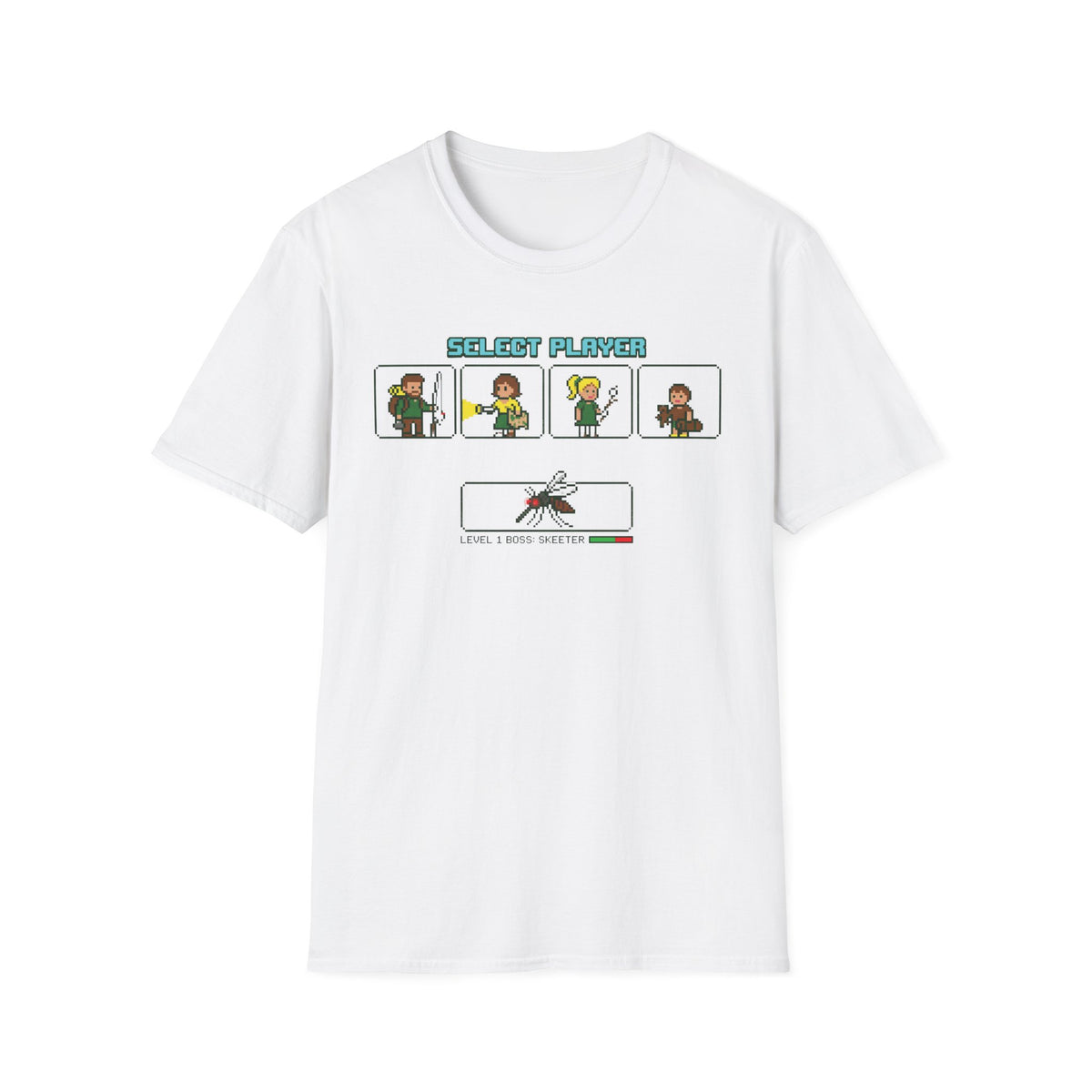 Select Player — With Mosquitoes 8-Bit T-Shirt