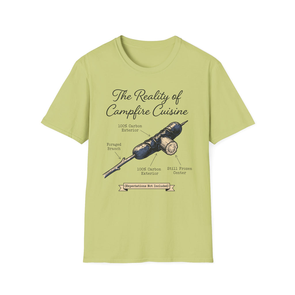 The Reality of Campfire Cuisine — Expectations Not Included T-Shirt