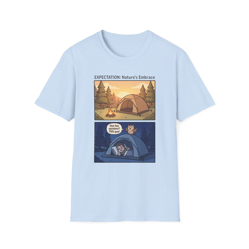 Expectation: Nature's Embrace Family Camping T-Shirt