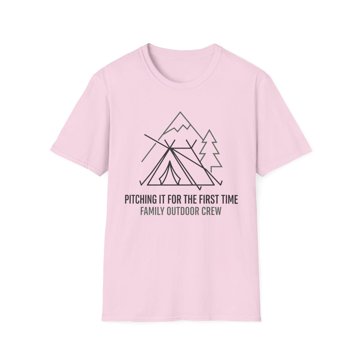 Pitching The Tent For The First Time — Family Outdoor Crew T-Shirt