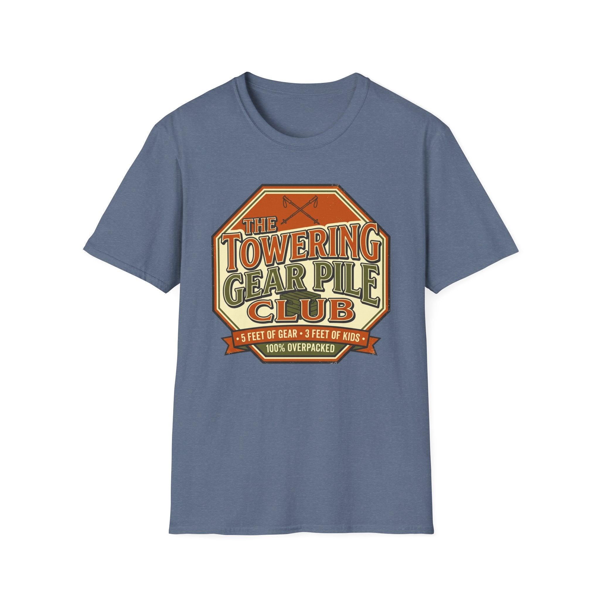 The Towering Gear Pile Club — 100% Overpacked T-Shirt