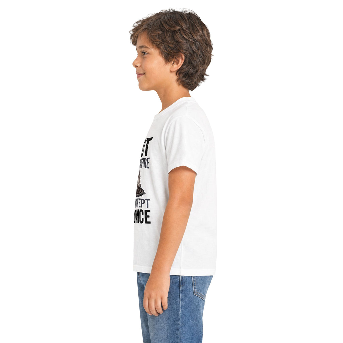 Bigfoot Saw Dad's Campfire — And Kept His Distance Matching Kids T-Shirt