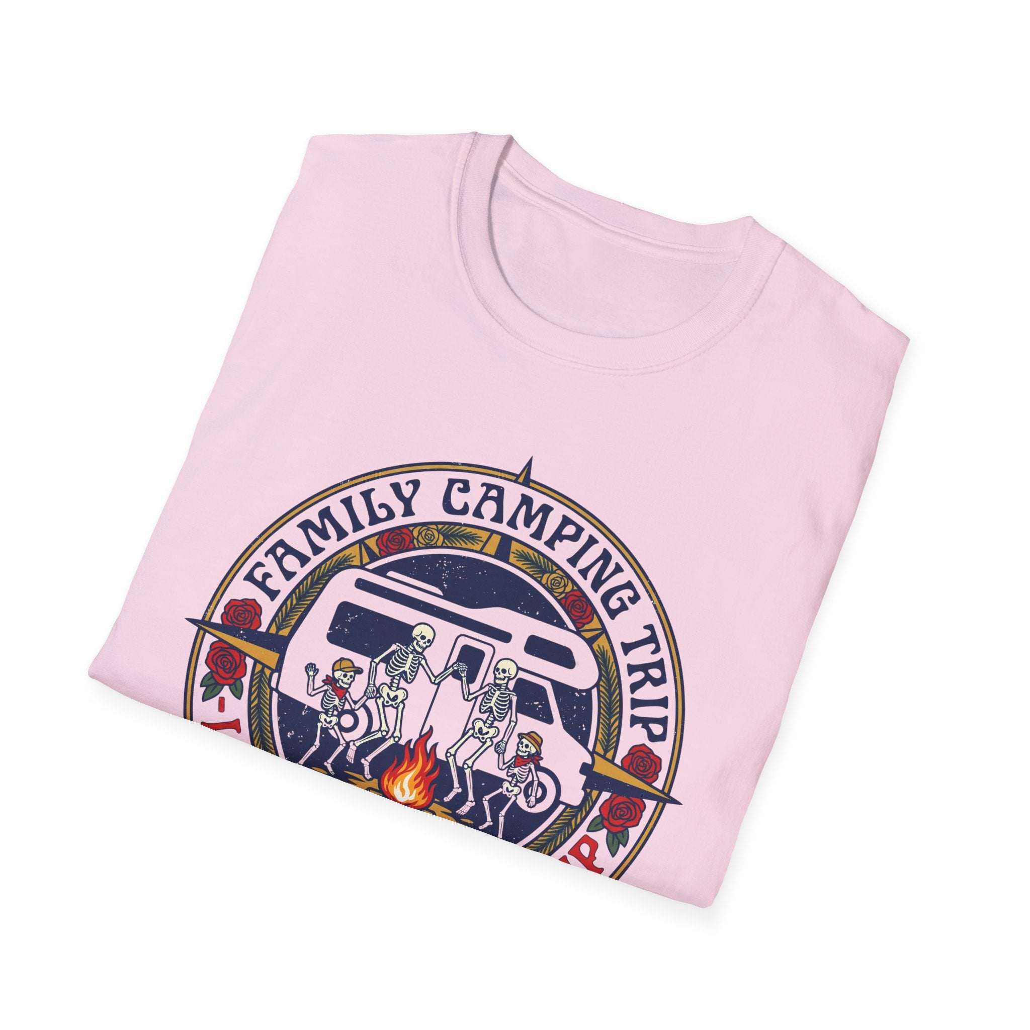 Family Camping Trip — Long Strange Trip With Skeleton T-Shirt