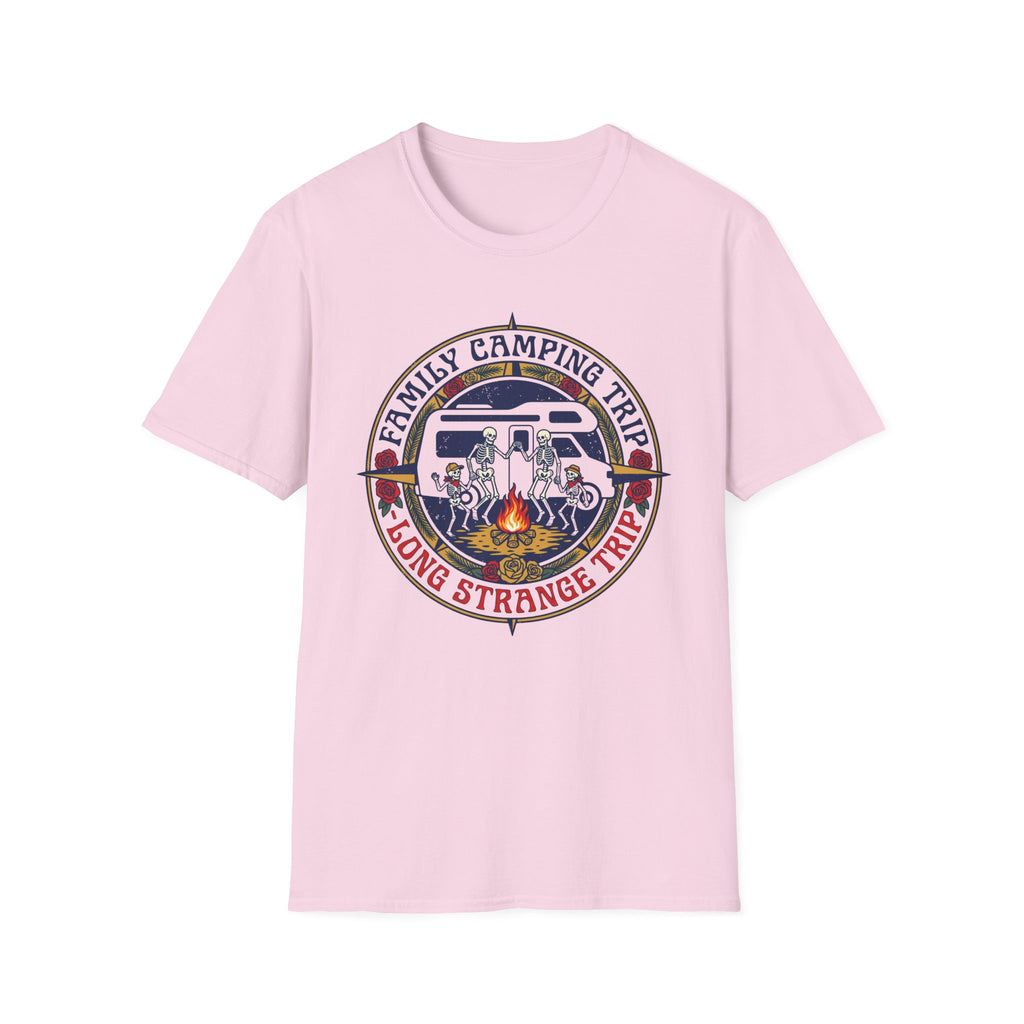 Family Camping Trip — Long Strange Trip With Skeleton T-Shirt