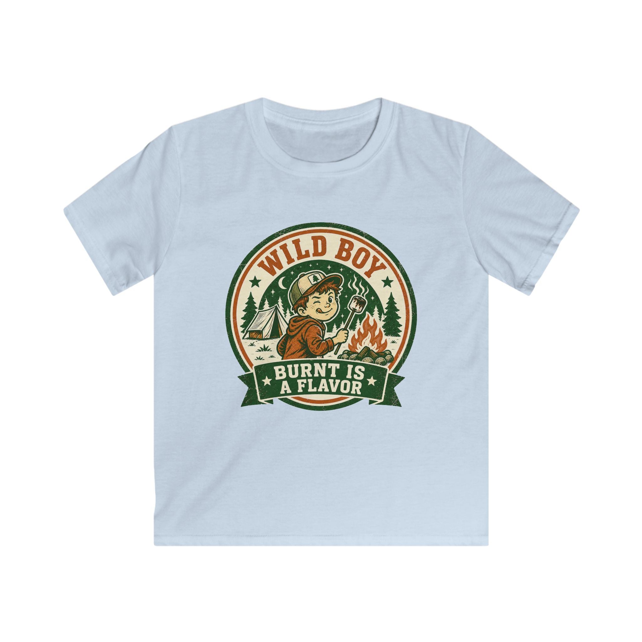 Wild Boy — Burnt Is A Flavor Matching Kids T-Shirt