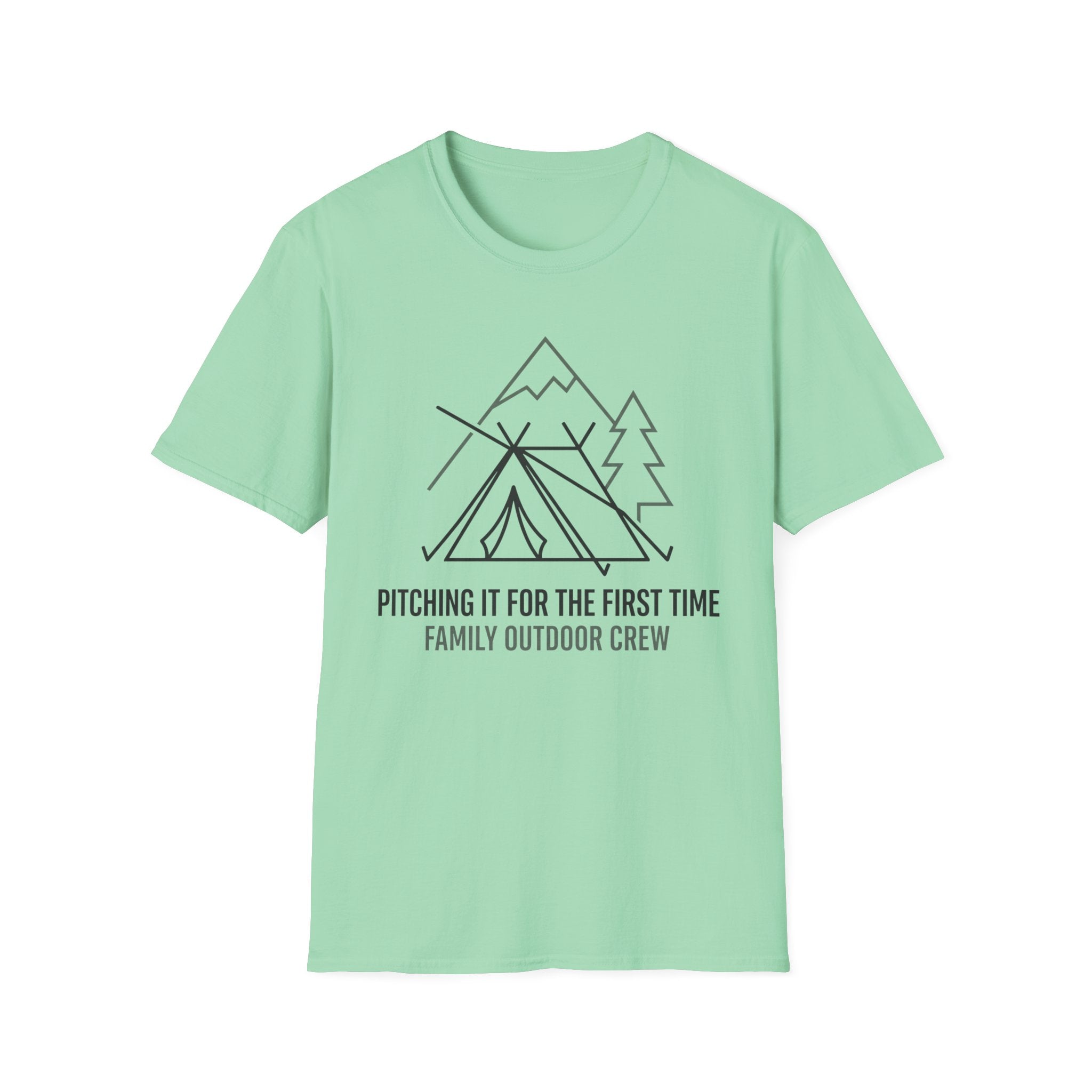 Pitching The Tent For The First Time — Family Outdoor Crew T-Shirt