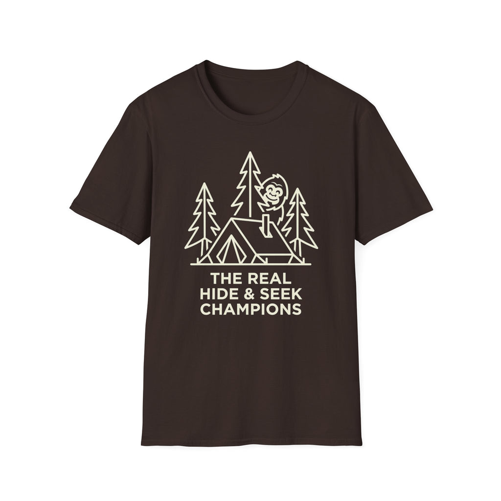 The Real Hide & Seek Champions With Bigfoot — Dark Edition T-Shirt