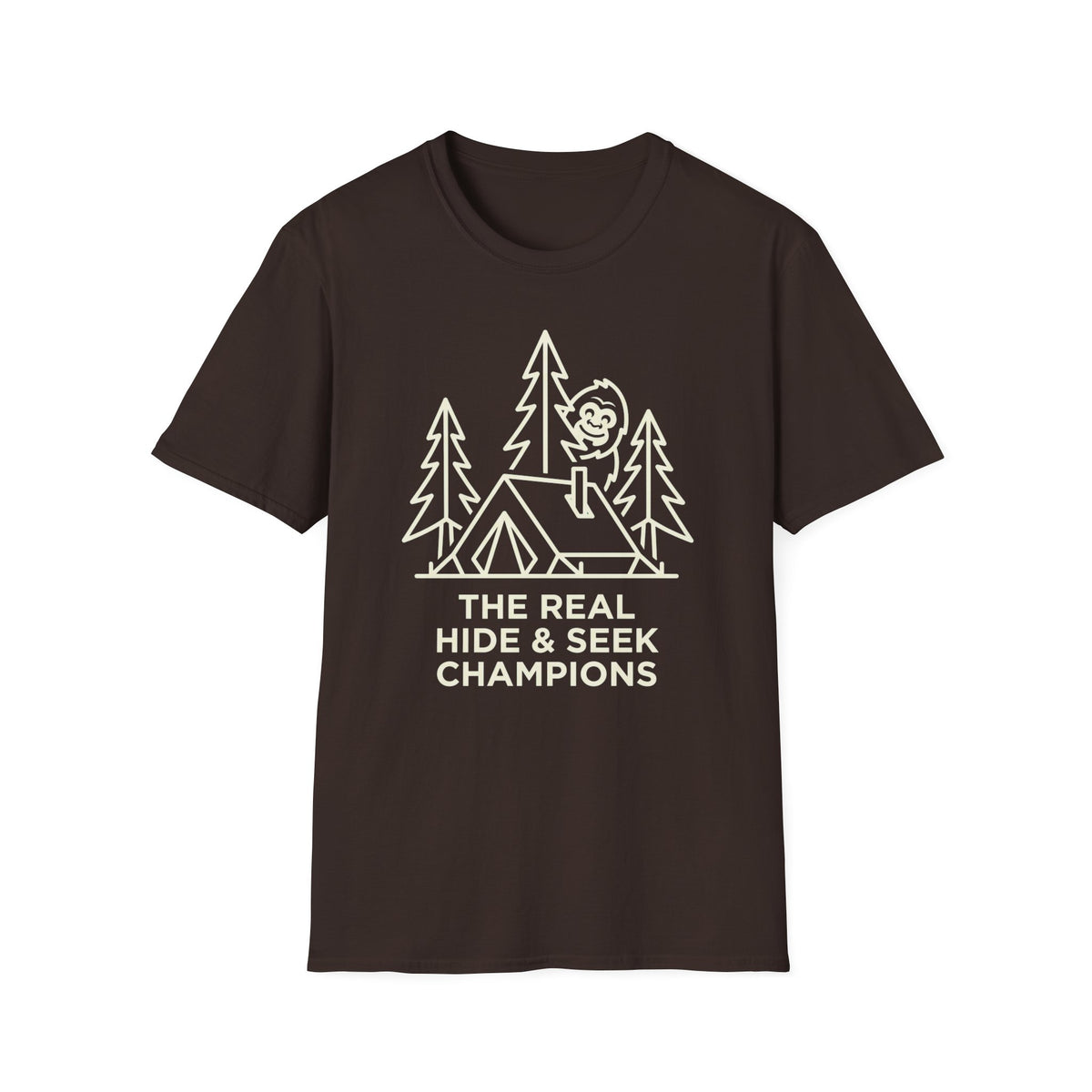 The Real Hide & Seek Champions With Bigfoot — Dark Edition T-Shirt