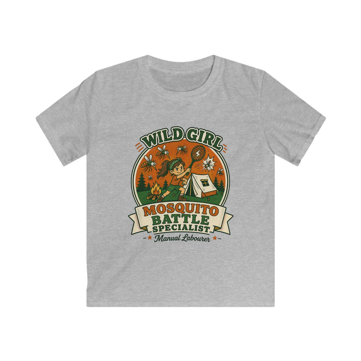 Wild Girl — Mosquito Battle Specialist Matching Kids T-Shirt