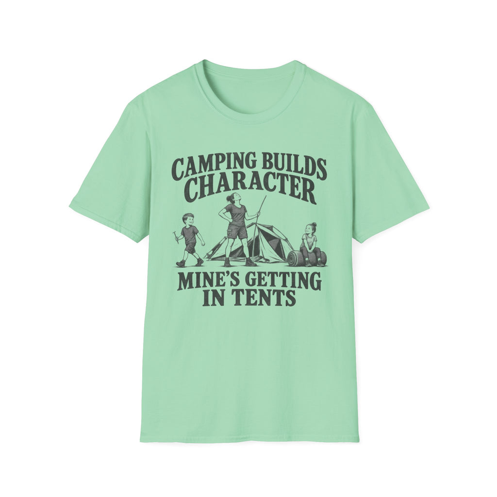 Camping Builds Character Mom T-Shirt