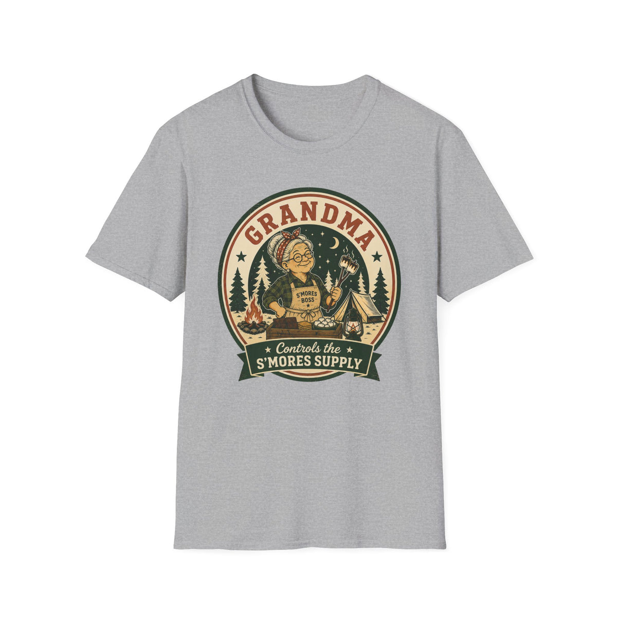 Grandma — Controls The S'Mores Supply Matching T-Shirt
