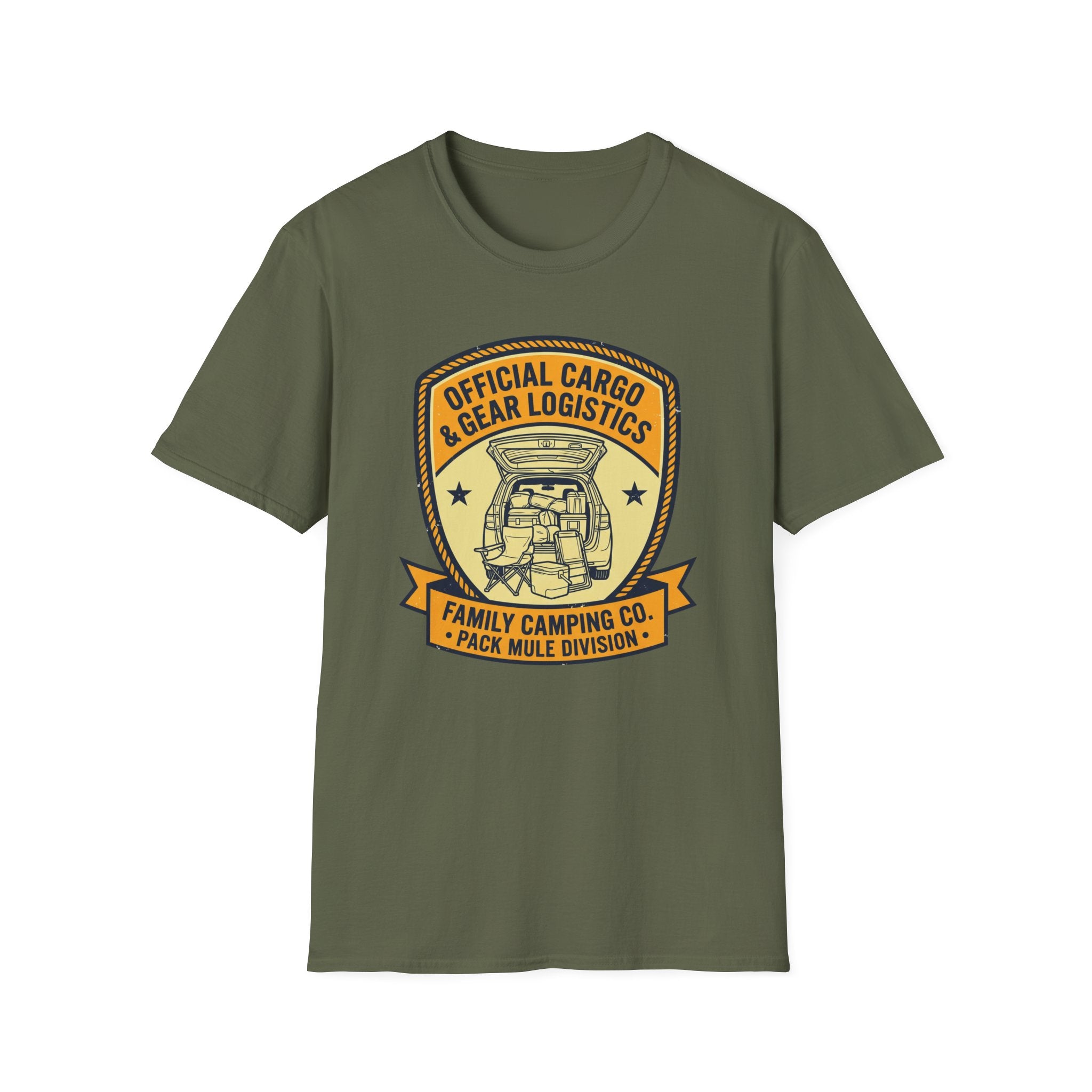Official Cargo & Gear Logistics — Pack Mule Division T-Shirt