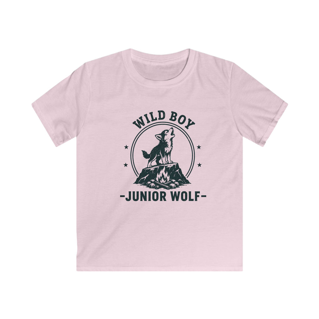 Wild Boy — Junior Wolf Matching Kids T-Shirt