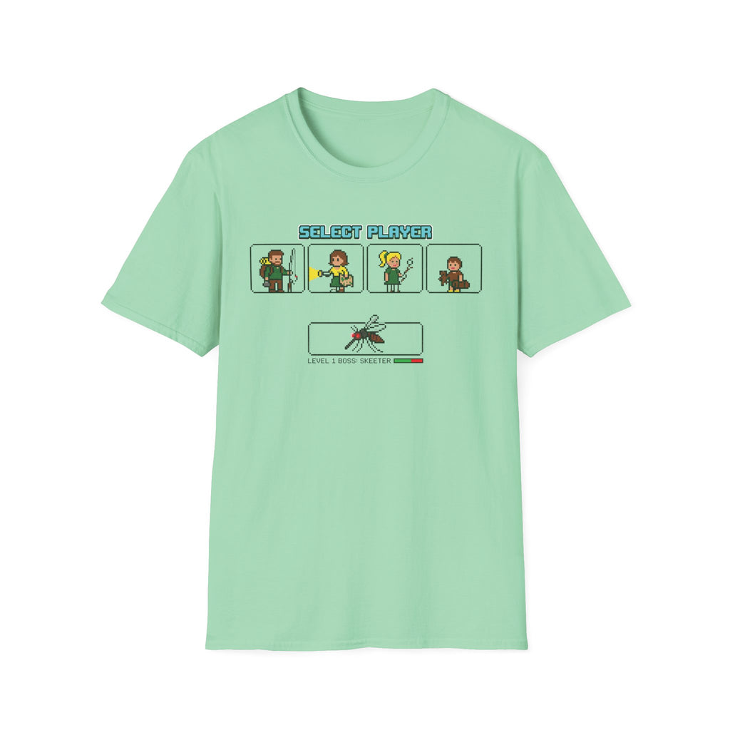 Select Player — With Mosquitoes 8-Bit T-Shirt