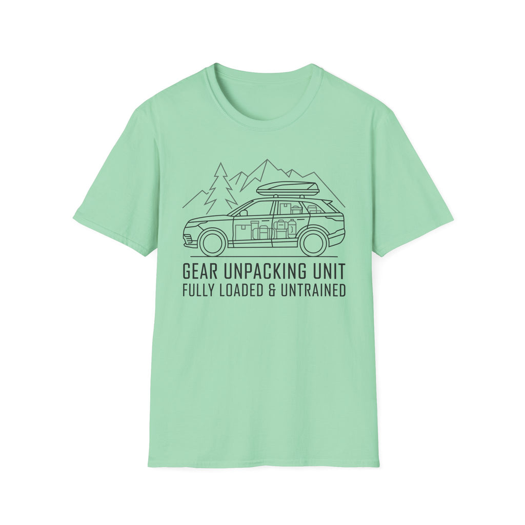 Gear Unpacking Unit — Fully Loaded and Untrained T-Shirt