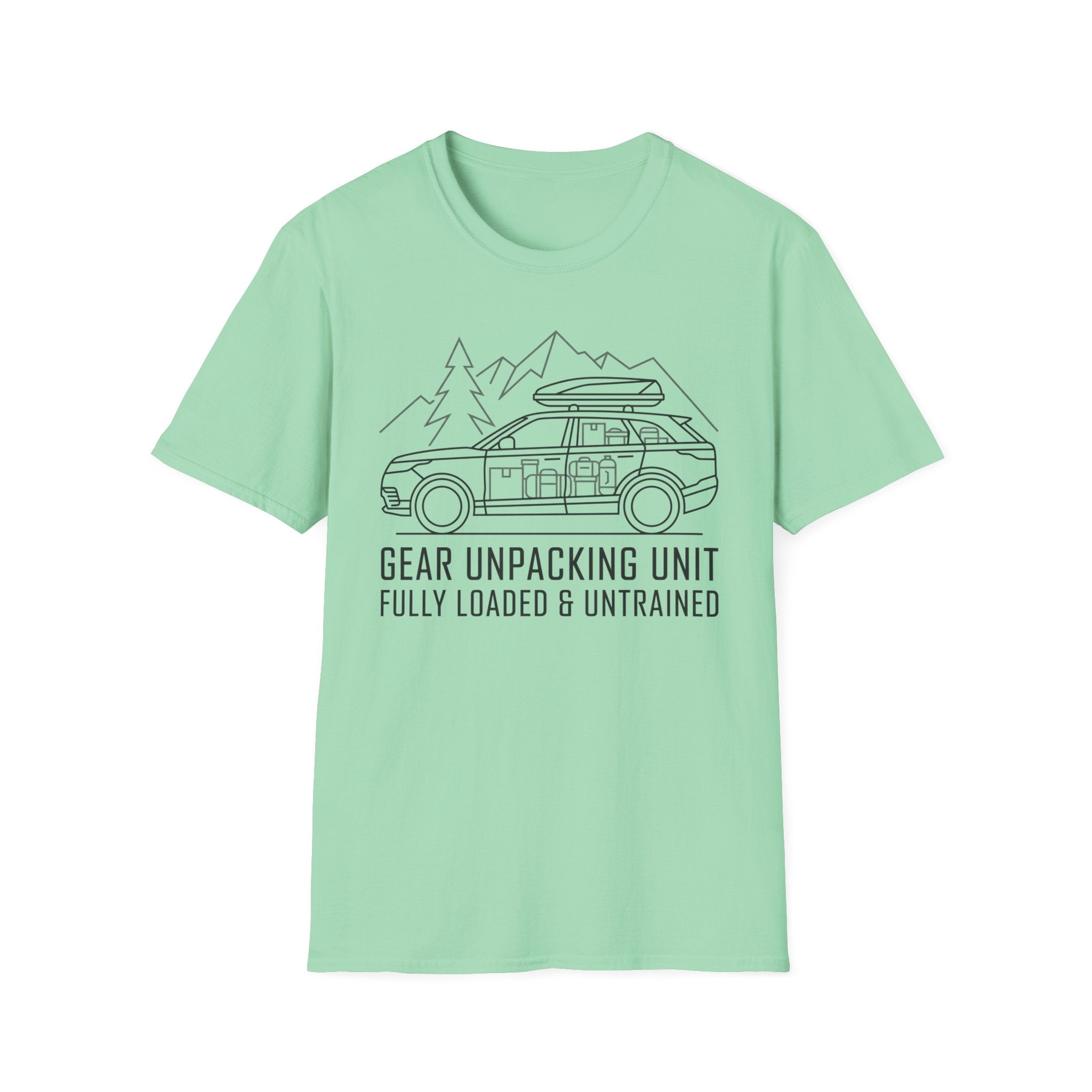 Gear Unpacking Unit — Fully Loaded and Untrained T-Shirt