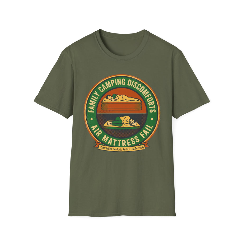 Family Camping Discomforts —  Air Mattress Fail T-Shirt