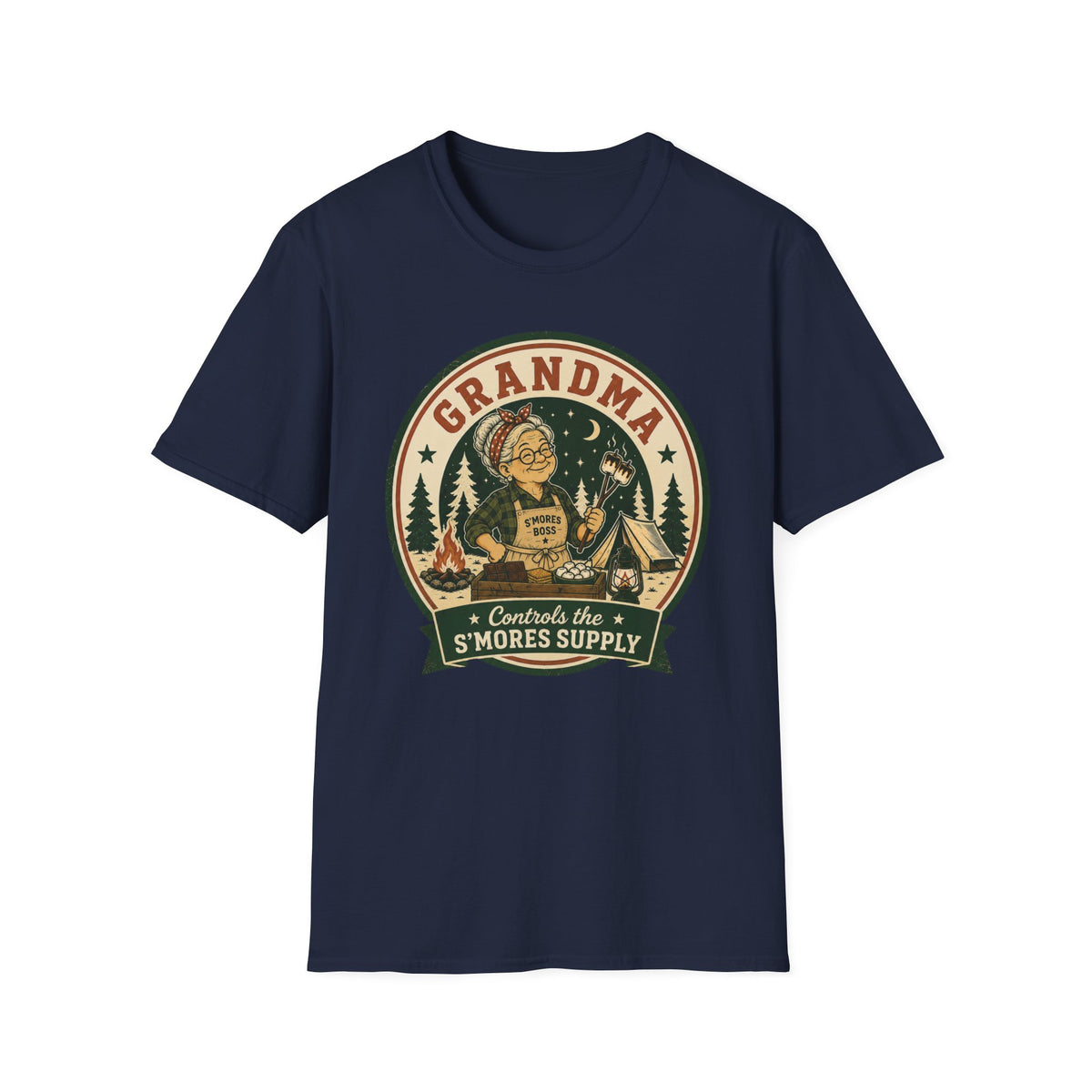 Grandma — Controls The S'Mores Supply Matching T-Shirt