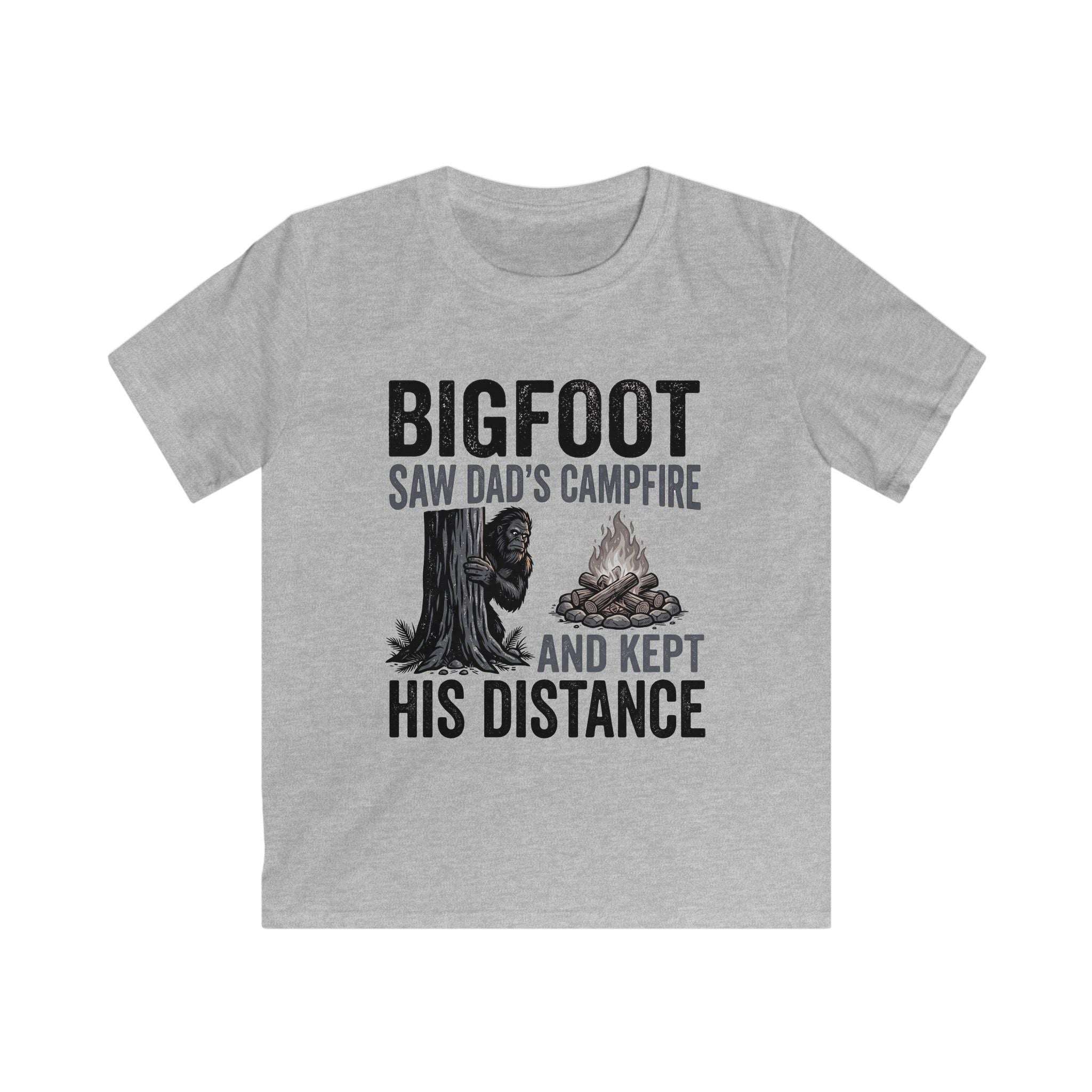 Bigfoot Saw Dad's Campfire — And Kept His Distance Matching Kids T-Shirt