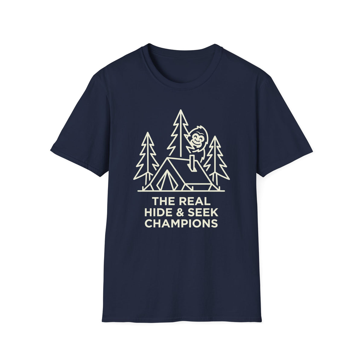 The Real Hide & Seek Champions With Bigfoot — Dark Edition T-Shirt