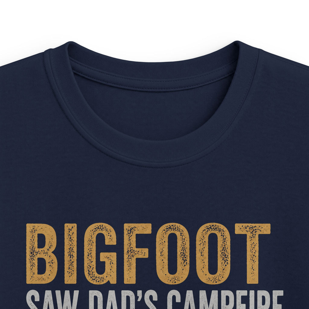 Bigfoot Saw Dad's Campfire — And Kept His Distance Matching Kids T-Shirt