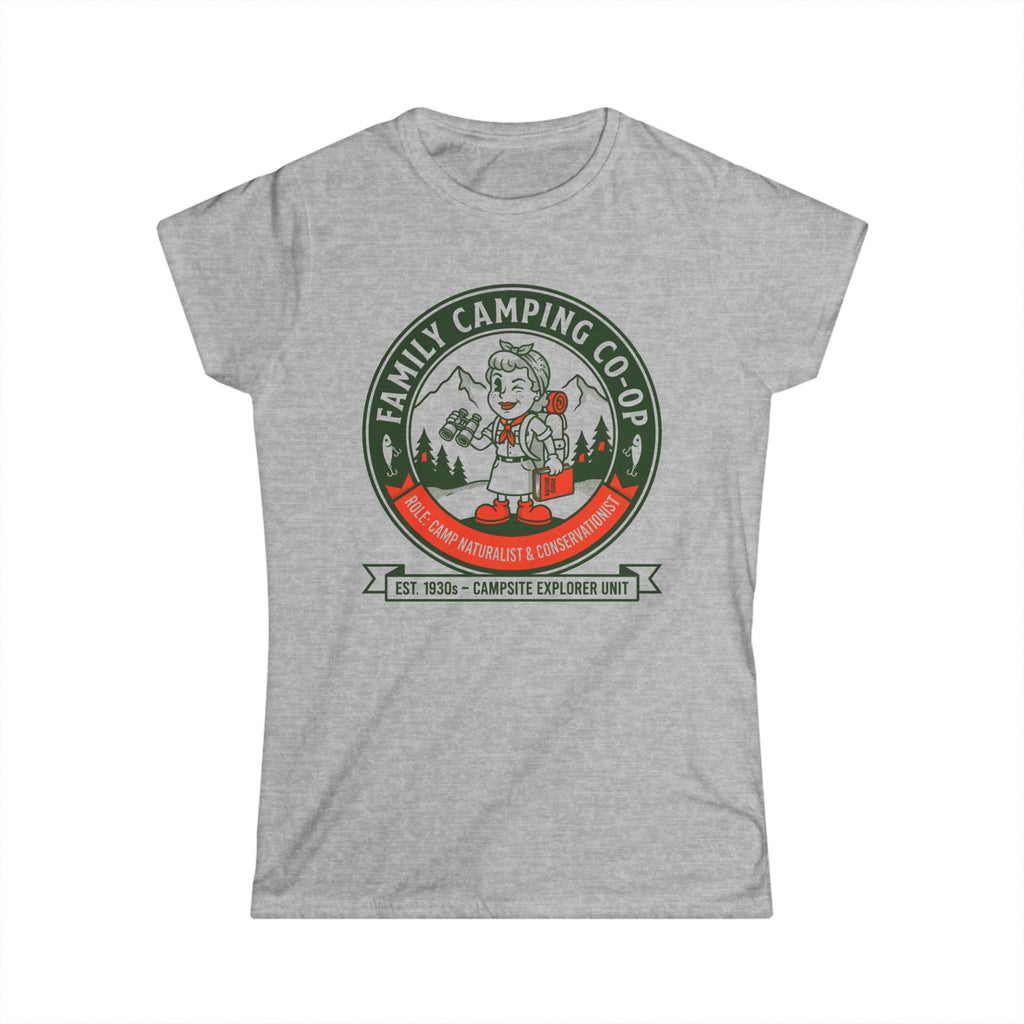 Family Camping Coop — Camp Naturalist & Conservationist Matching Women T-Shirt
