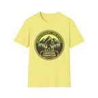 Achievement Unlocked — Camping Champion With Bigfoot 8-Bit T-Shirt