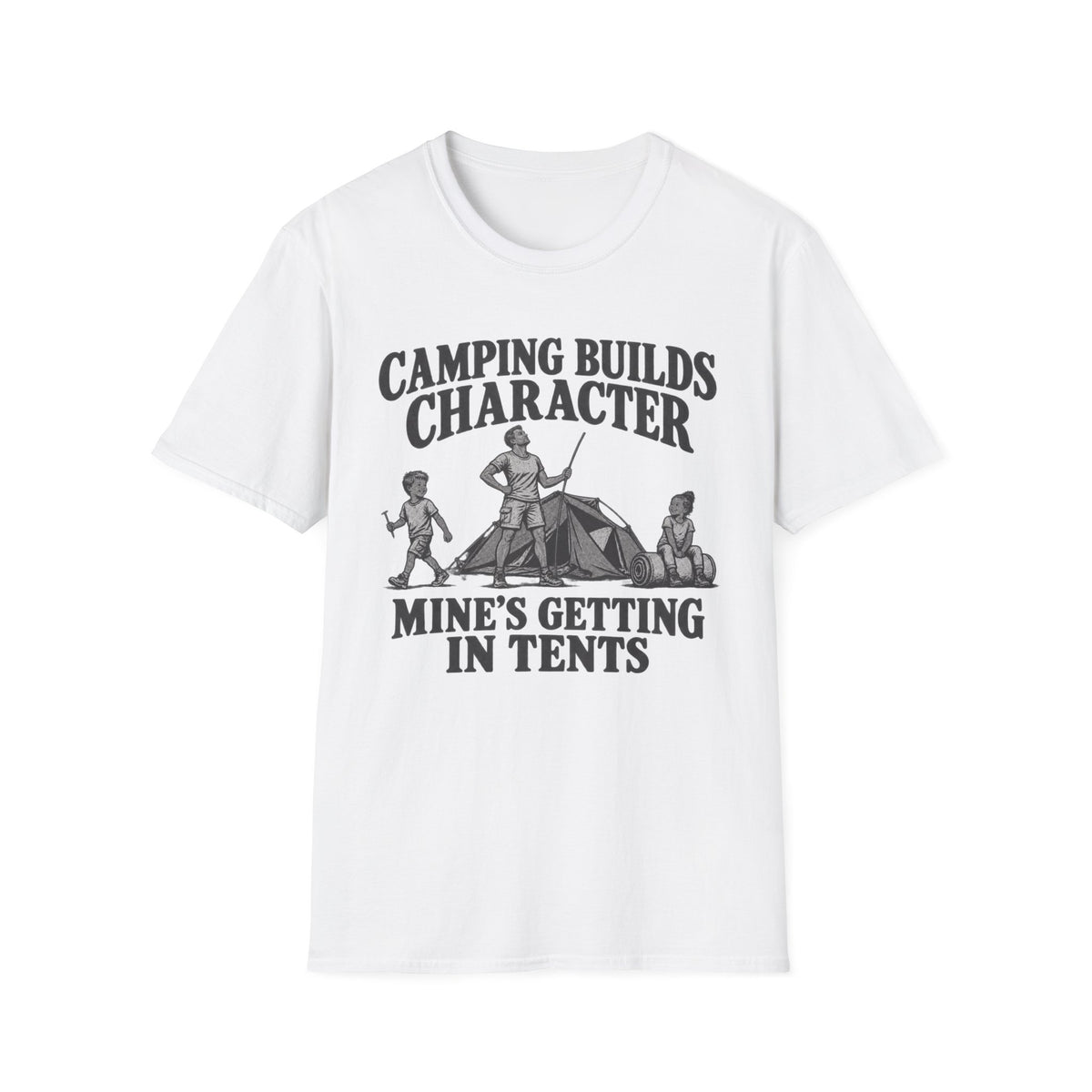Camping Builds Character Dad T-Shirt