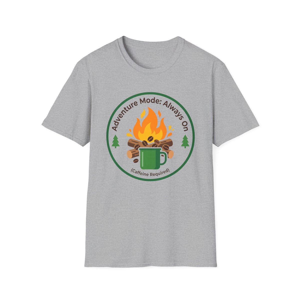 Adventure Mode — Always On (Caffeine Required) T-Shirt