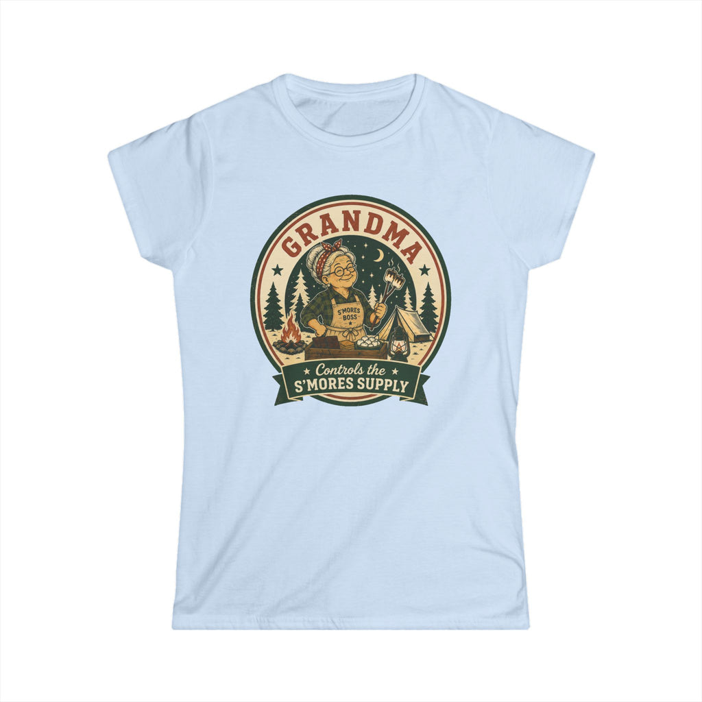 Grandma — Controls The S'Mores Supply Matching Women T-Shirt