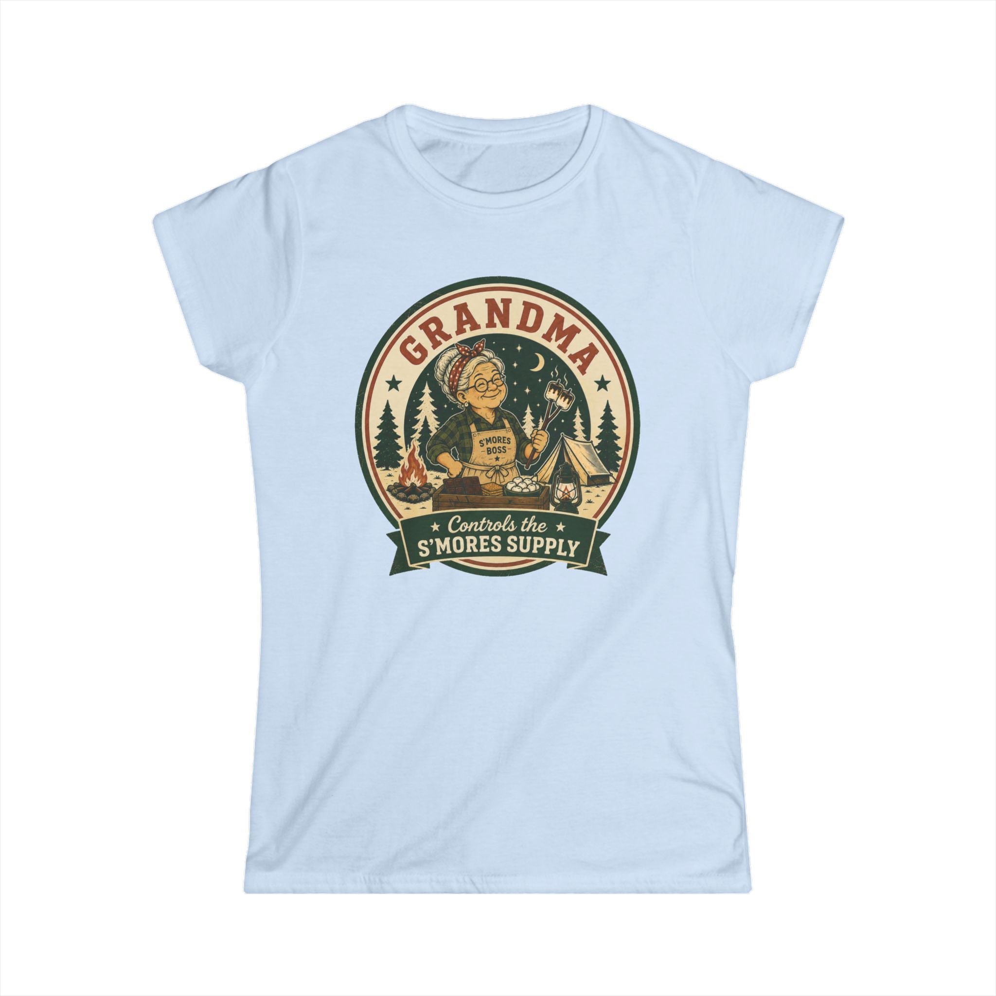 Grandma — Controls The S'Mores Supply Matching Women T-Shirt