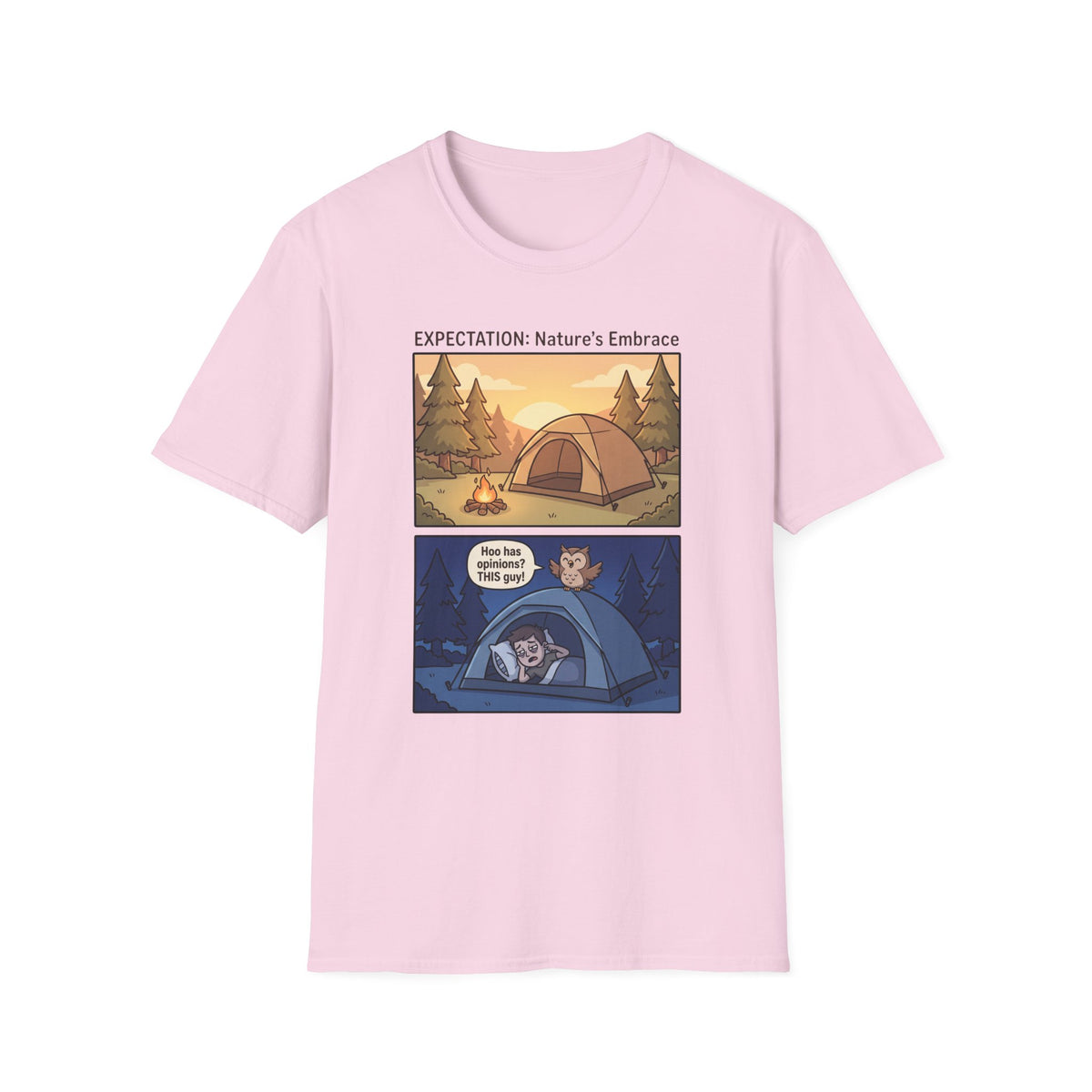 Expectation: Nature's Embrace Family Camping T-Shirt