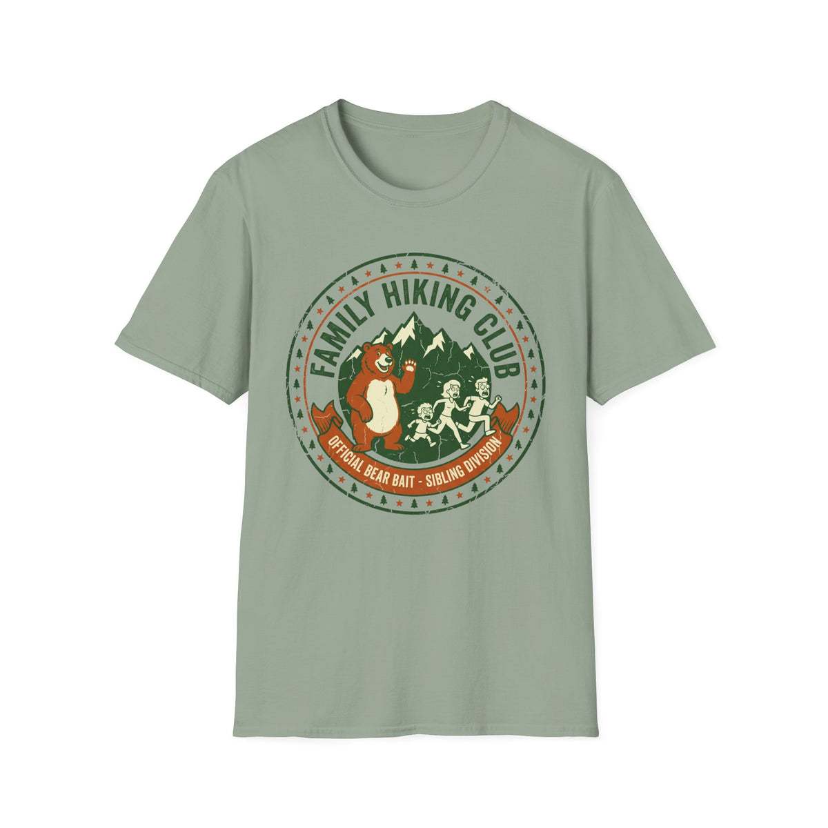 Family Hiking Club — Official Bear Bait Sibling Division T-Shirt