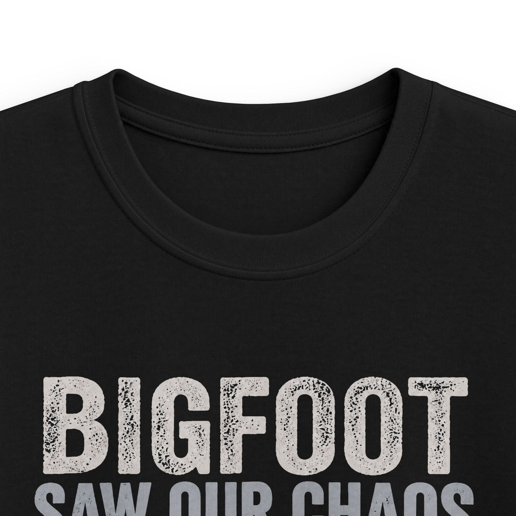 Bigfoot Saw Our Chaos — And Never Came Back Matching Kids T-Shirt