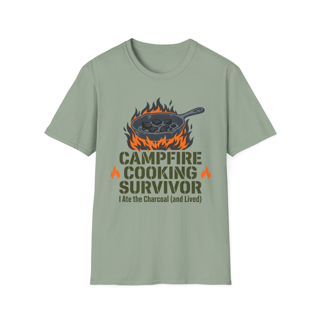 Campfire Cooking Survivor — I Ate the Charcoal (and Survived) Family Camping T-Shirt