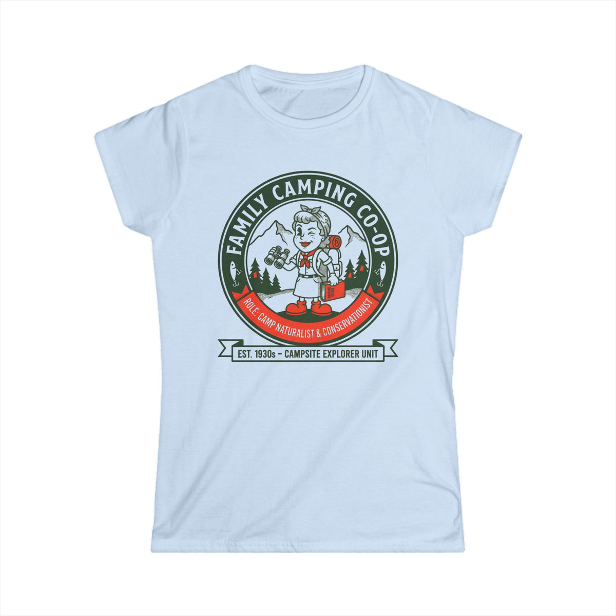 Family Camping Coop — Camp Naturalist & Conservationist Matching Women T-Shirt