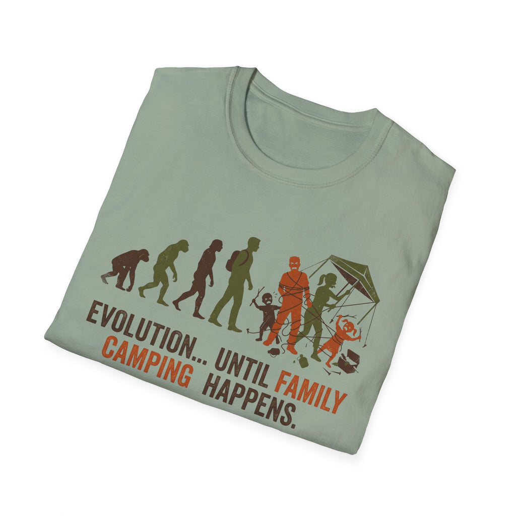 Evolution — Until Family Camping Happens T-Shirt