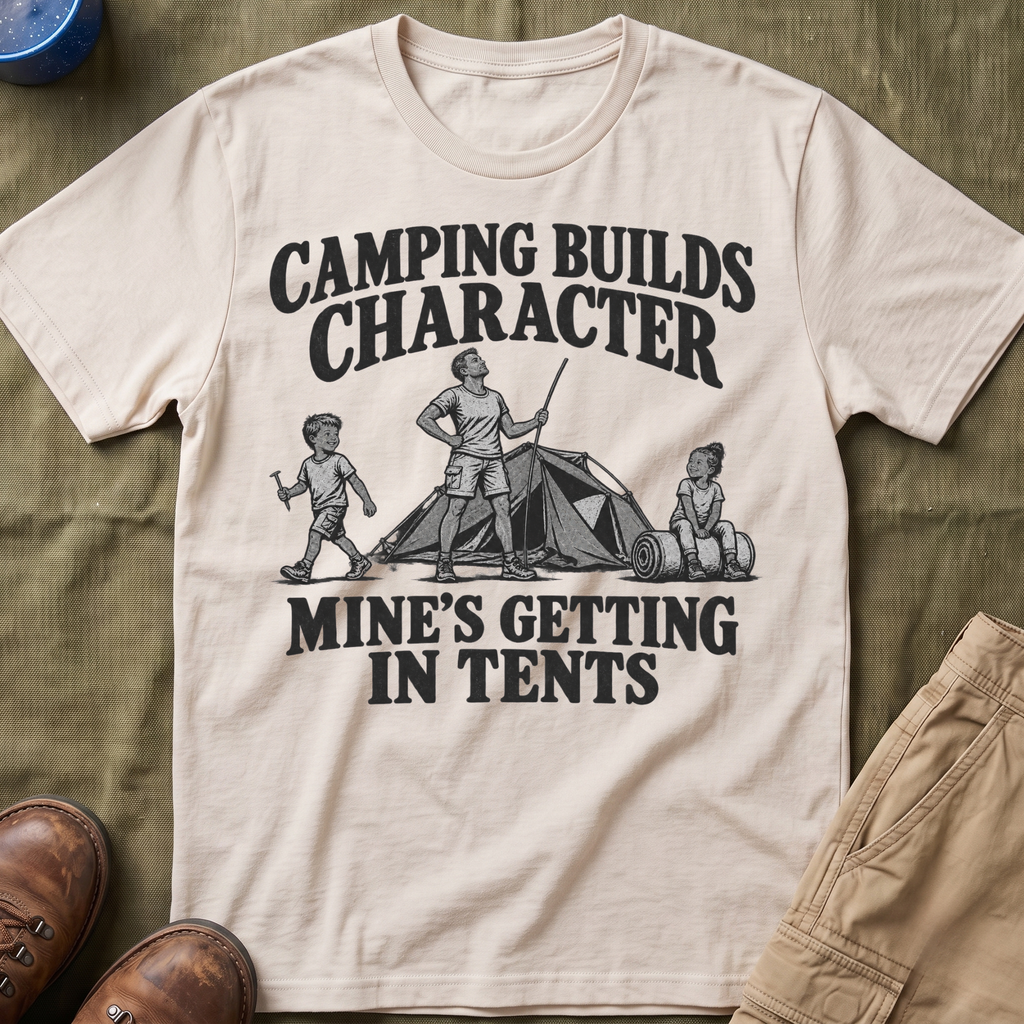 Camping Builds Character Dad T-Shirt