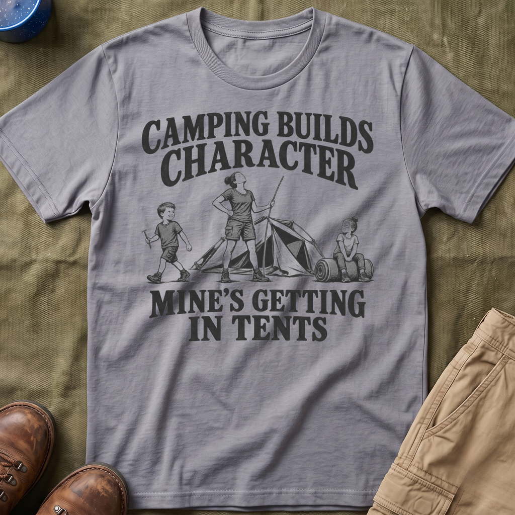 Camping Builds Character Mom T-Shirt