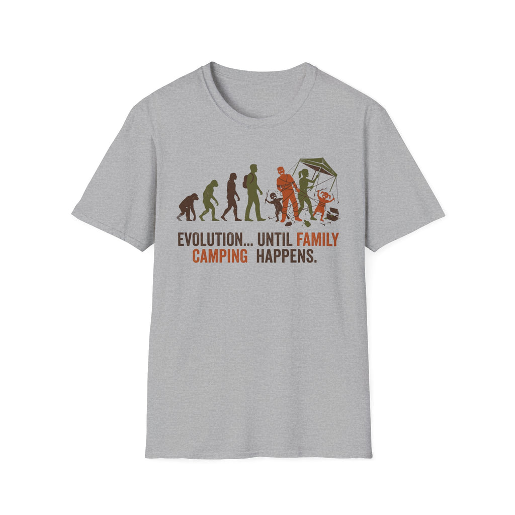 Evolution — Until Family Camping Happens T-Shirt