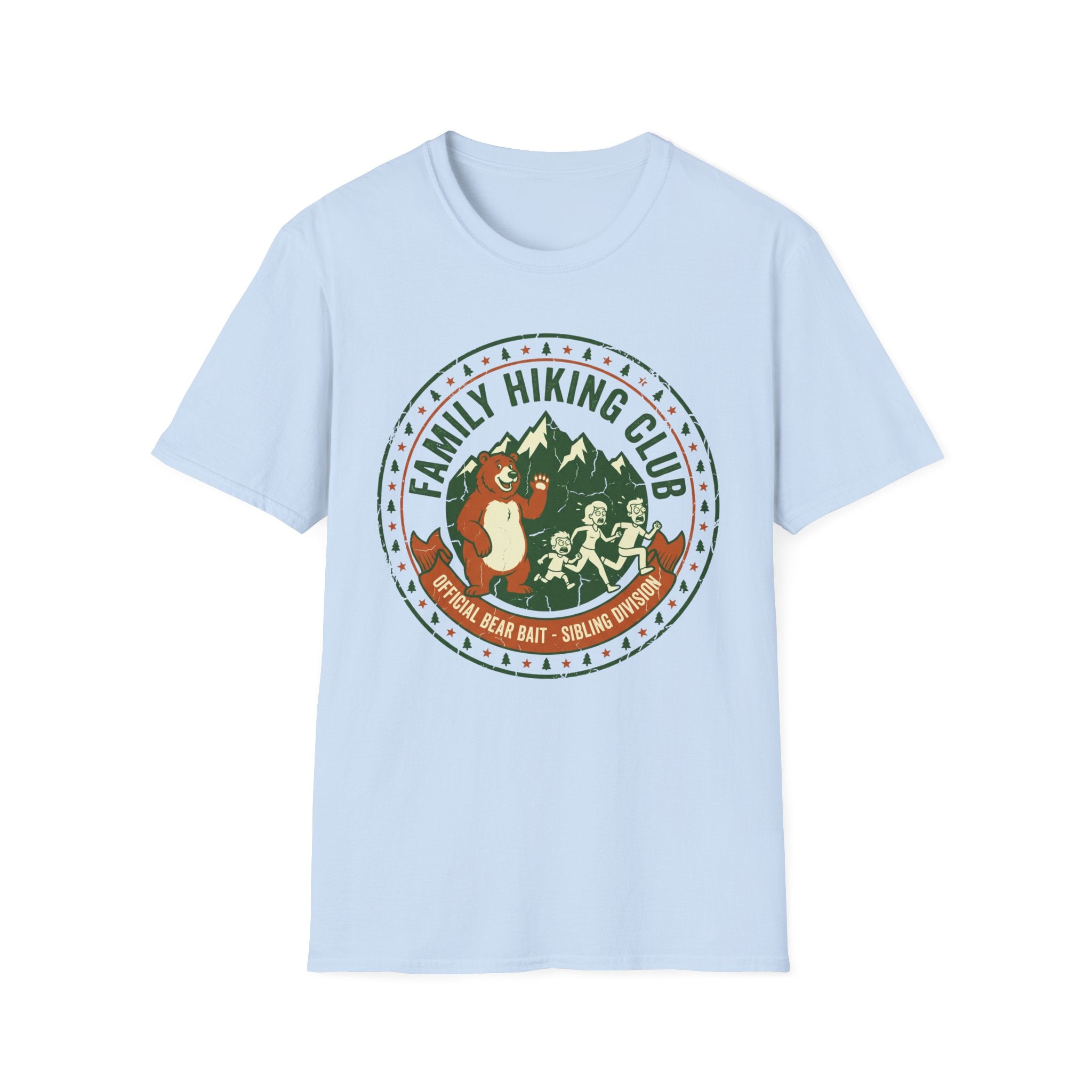 Family Hiking Club — Official Bear Bait Sibling Division T-Shirt