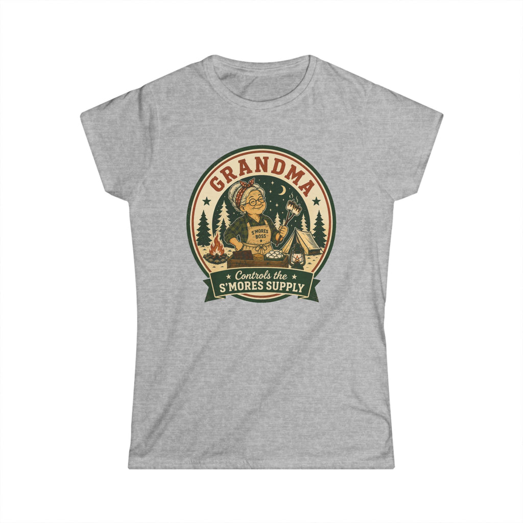 Grandma — Controls The S'Mores Supply Matching Women T-Shirt