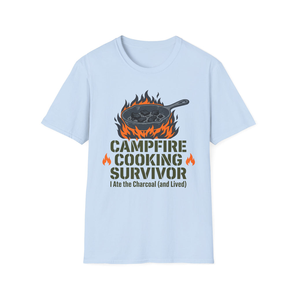 Campfire Cooking Survivor — I Ate the Charcoal (and Survived) Family Camping T-Shirt