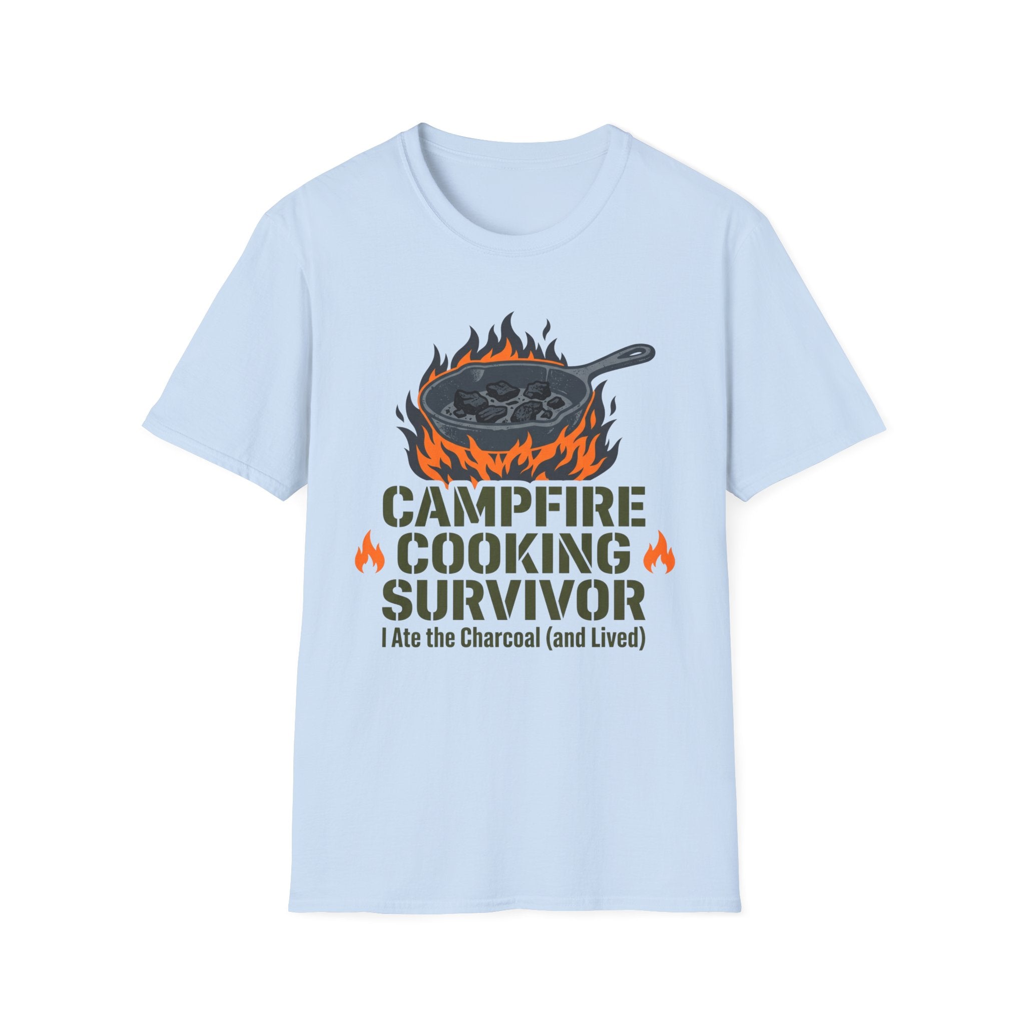 Campfire Cooking Survivor — I Ate the Charcoal (and Survived) Family Camping T-Shirt