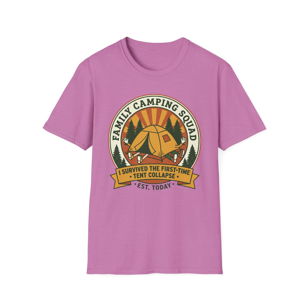 Family Camping Squad — I Survived The First-Time (Tent Collapse) T-Shirt