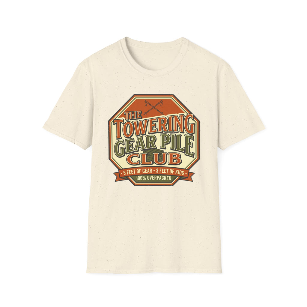 The Towering Gear Pile Club — 100% Overpacked T-Shirt