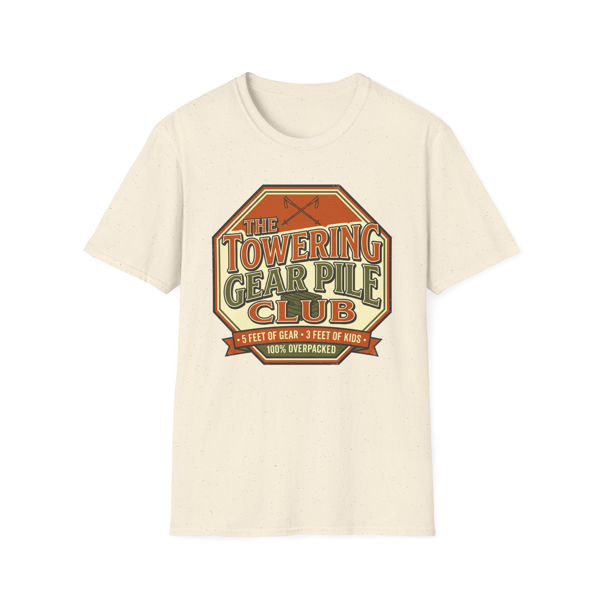 The Towering Gear Pile Club — 100% Overpacked T-Shirt