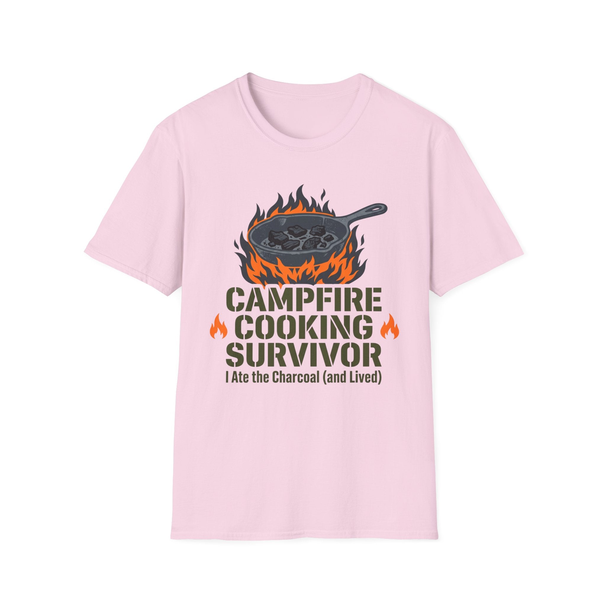 Campfire Cooking Survivor — I Ate the Charcoal (and Survived) Family Camping T-Shirt