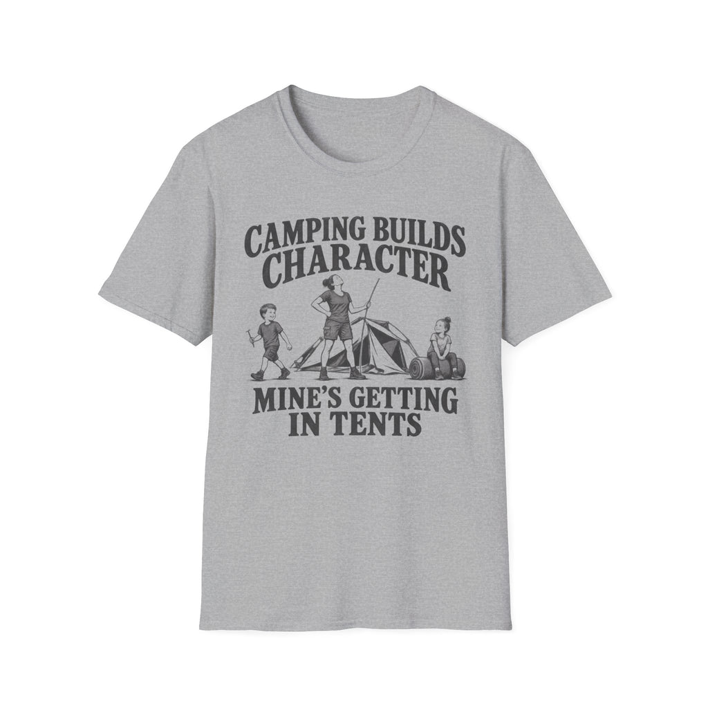 Camping Builds Character Mom T-Shirt